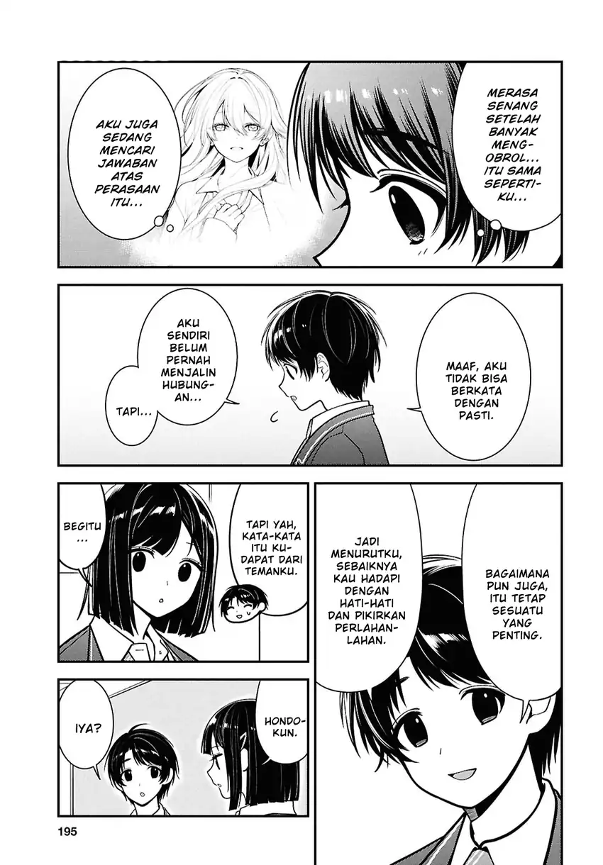 Tonari no Seki no Yankee Shimizu-san ga Kami o Kuroku Sometekita chapter 11 halaman 13