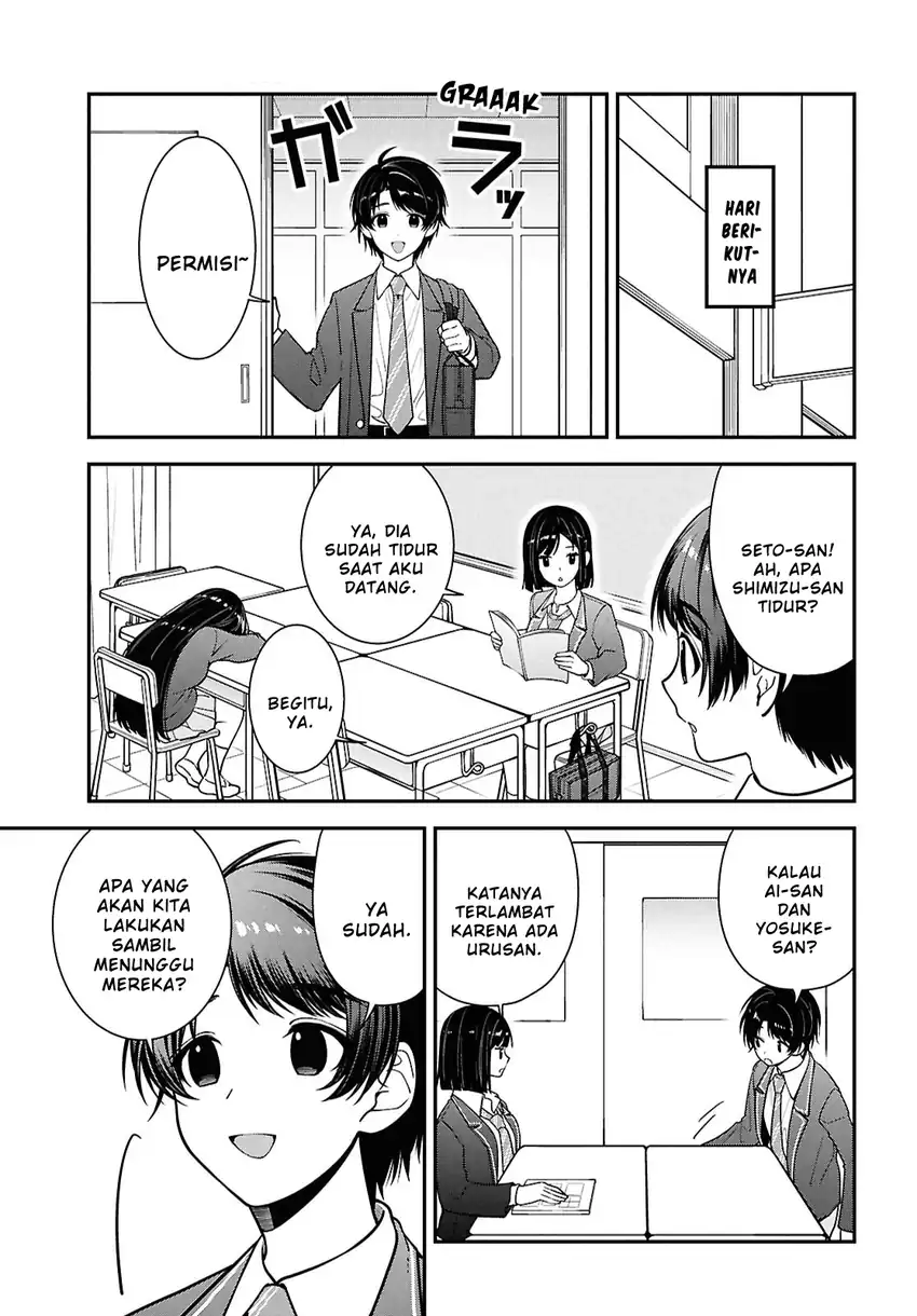 Tonari no Seki no Yankee Shimizu-san ga Kami o Kuroku Sometekita chapter 11 halaman 15