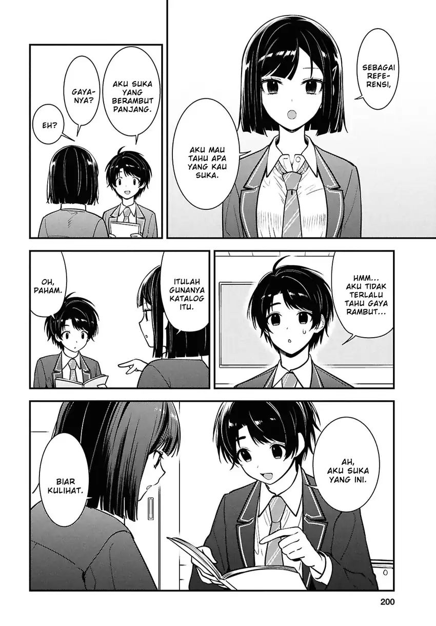 Tonari no Seki no Yankee Shimizu-san ga Kami o Kuroku Sometekita chapter 11 halaman 18