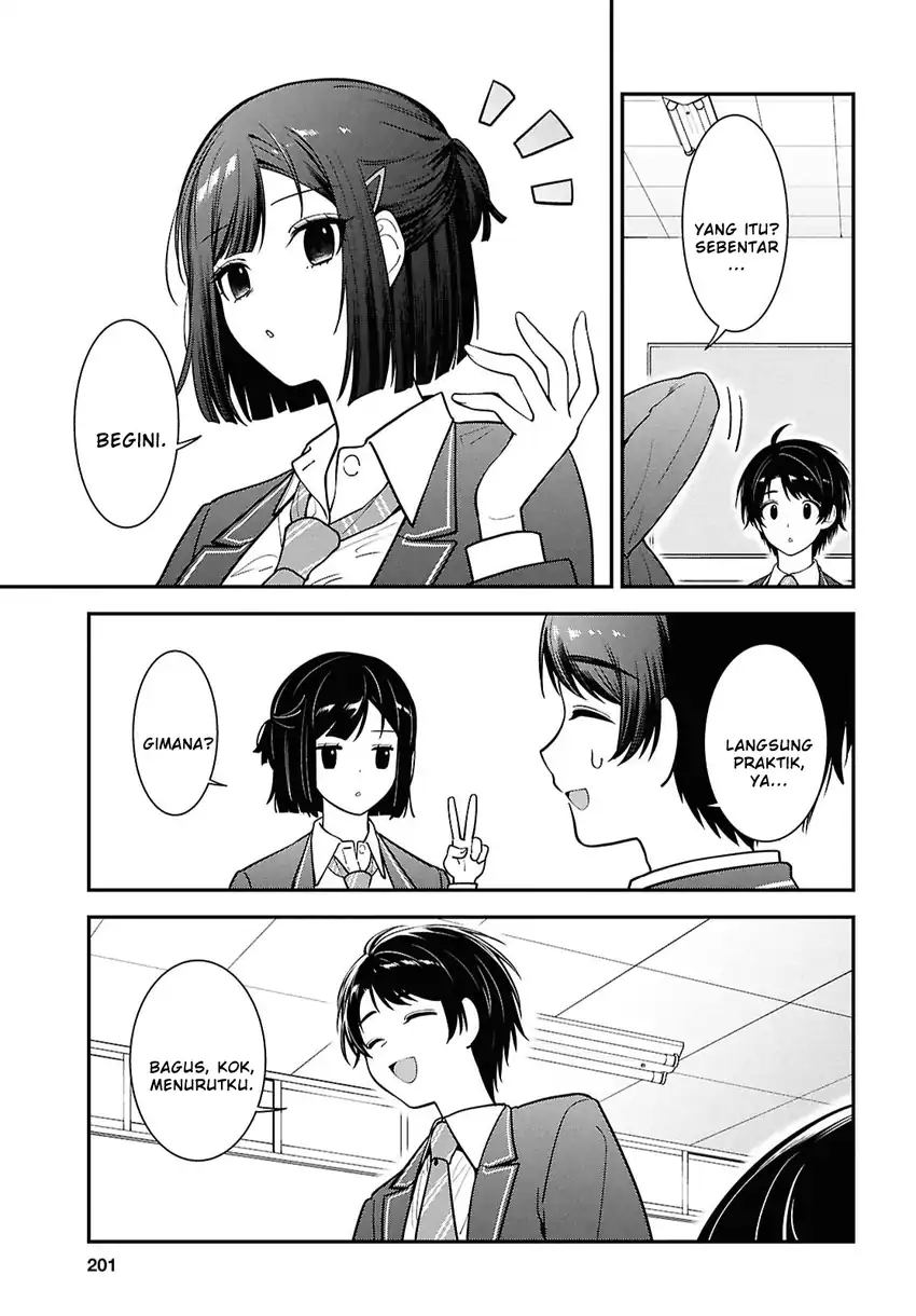 Tonari no Seki no Yankee Shimizu-san ga Kami o Kuroku Sometekita chapter 11 halaman 19