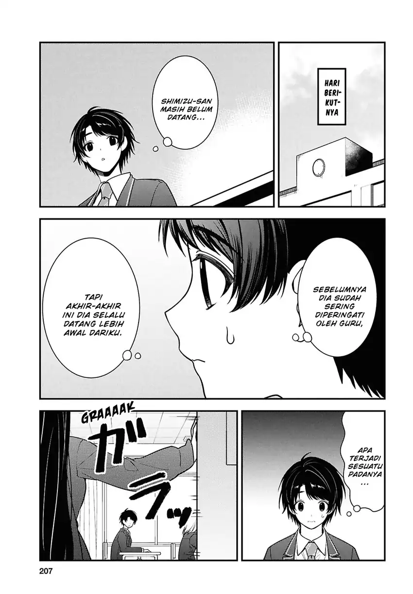 Tonari no Seki no Yankee Shimizu-san ga Kami o Kuroku Sometekita chapter 11 halaman 24