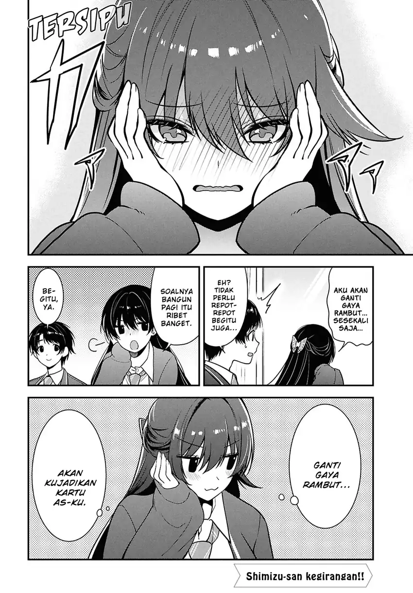 Tonari no Seki no Yankee Shimizu-san ga Kami o Kuroku Sometekita chapter 11 halaman 32