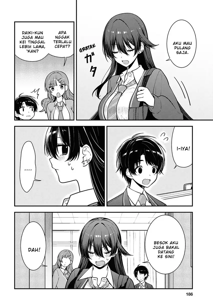 Tonari no Seki no Yankee Shimizu-san ga Kami o Kuroku Sometekita chapter 11 halaman 4